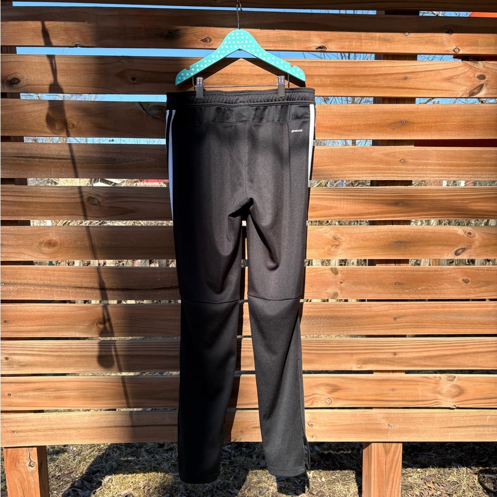 Adidas Black Joggers with White Stripes - Picture 3 of 6